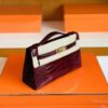 mmexport1692259045393-1024x768-1 Hermès Mini kelly Pochette Shiny alligator crocodile ck57 bordeaux Red Gold Hardware 22cm Full Handmade
