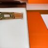 Hermès Mini kelly Sellier Epsom Creamy White & Golden Brown Gold Hardware 19cm Full Handmade