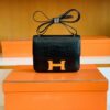 Hermès mini Constance Matte Alligator crocodile Black Gold Hardware 18cm Full Handmade