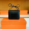 Hermès mini Constance Matte Alligator crocodile Black Gold Hardware 18cm Full Handmade