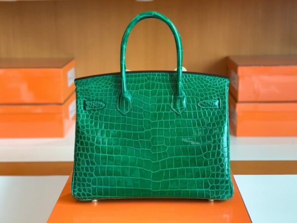 mmexport16925179492701-1024x768-1 Hermès Birkin Shiny Porosus 6Q jade green Gold Hardware 30cm Full Handmade