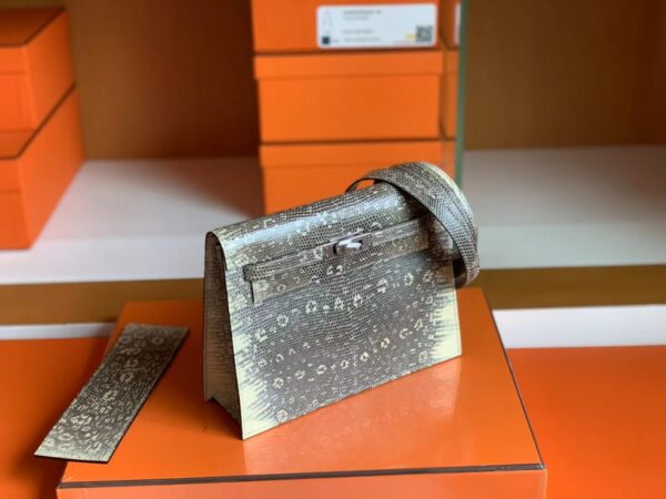 Hermès Kelly danse Lizard Natural color Silver Hardware 22cm Full Handmade