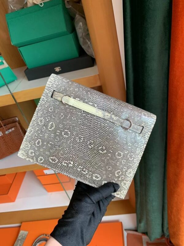 Hermès Kelly danse Lizard Natural color Silver Hardware 22cm Full Handmade