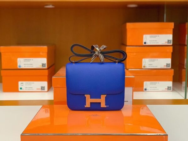 mmexport16925287769221-1024x768-1 Hermès Constance Epsom i7 Azure blue Gold Hardware 18cm Full Handmade