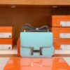 Hermès Constance Epsom 6u Light Blue Silver Hardware 23cm Full Handmade