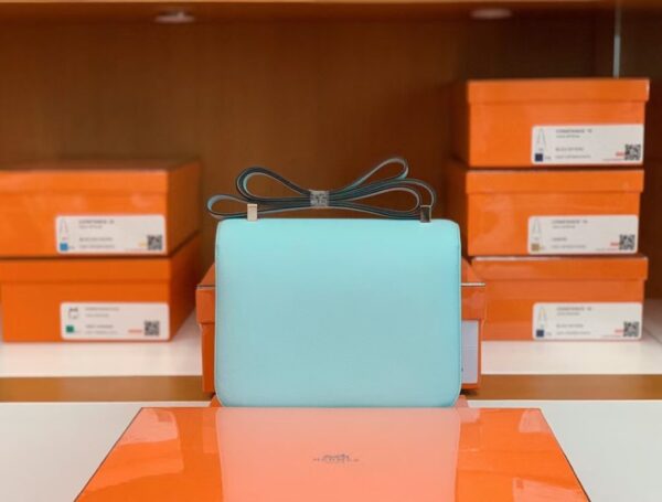 mmexport16925288404191-1024x776-1 Hermès Constance Epsom 6u Light Blue Silver Hardware 23cm Full Handmade