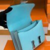Hermès Constance Epsom 6u Light Blue Silver Hardware 23cm Full Handmade
