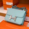Hermès Constance Epsom 6u Light Blue Silver Hardware 23cm Full Handmade