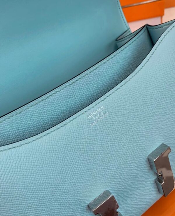 mmexport16925288474911-832x1024-1 Hermès Constance Epsom 6u Light Blue Silver Hardware 23cm Full Handmade