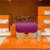 Hermès Constance Epsom P9 actiniae purple Gold Hardware 18cm Full Handmade