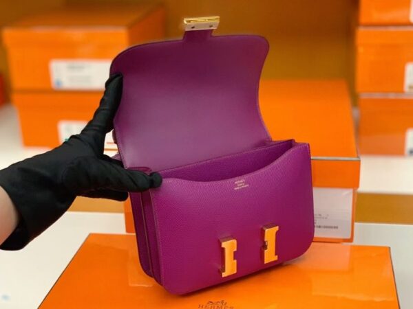 mmexport16925289044111-1024x768-1 Hermès Constance Epsom P9 actiniae purple Gold Hardware 18cm Full Handmade