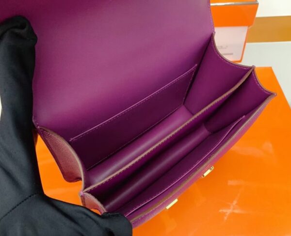 mmexport16925289073201-1024x831-1 Hermès Constance Epsom P9 actiniae purple Gold Hardware 18cm Full Handmade