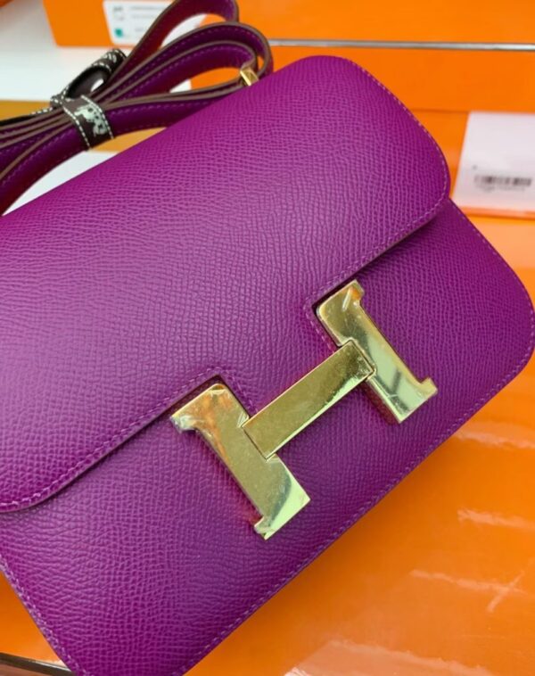 mmexport16925289104611-811x1024-1 Hermès Constance Epsom P9 actiniae purple Gold Hardware 18cm Full Handmade