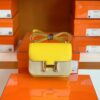 Hermès Constance Epsom ck9o Naples yellow Gold Hardware 18cm Full Handmade