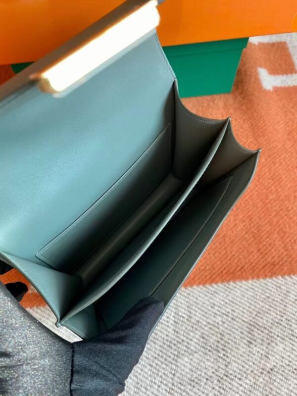 mmexport1693382009669-768x1024-1 Hermès mini Constance Epsom ck63 Grayish green Gold Hardware 18cm Full Handmade