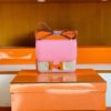 Hermès mini Constance Epsom 1Q Creamy Pink Gold Hardware 18cm Full Handmade