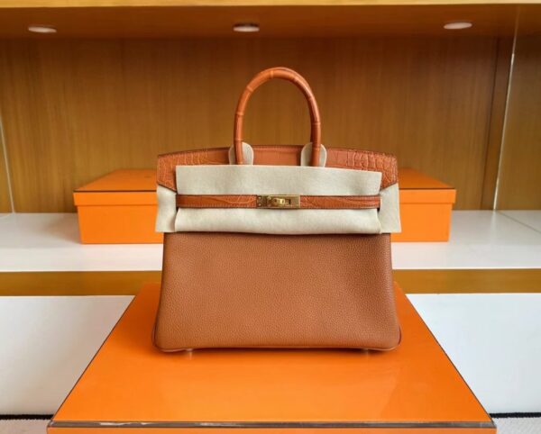 mmexport1696605692449-1024x822-1 Hermès Birkin Touch togo & crocodile Ck37 Golden Brown Gold Hardware 25cm Full Handmade