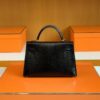 Hermès mini kelly lizard Leather Black Gold Hardware 19cm Full Handmade