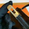 Hermès mini kelly lizard Leather Black Gold Hardware 19cm Full Handmade