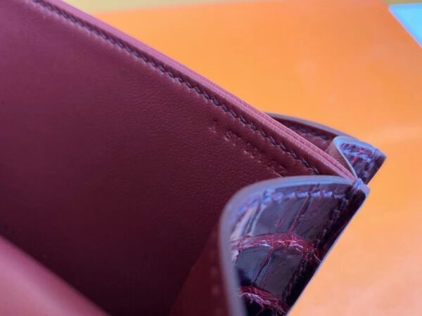 mmexport1696605851660-1024x768-1 Hermès Constance Shiny Alligator crocodile Wine red Gold Hardware 18cm Full Handmade