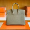 Hermès Birkin Togo Etoupe Grey Silver Hardware 25cm Full Handmade