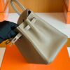 Hermès Birkin Togo Etoupe Grey Silver Hardware 25cm Full Handmade
