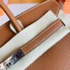 Hermès Birkin Togo CK37 Golden Brown Silver Hardware 25cm Full Handmade