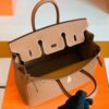 Hermès Birkin Togo CK37 Golden Brown Silver Hardware 25cm Full Handmade