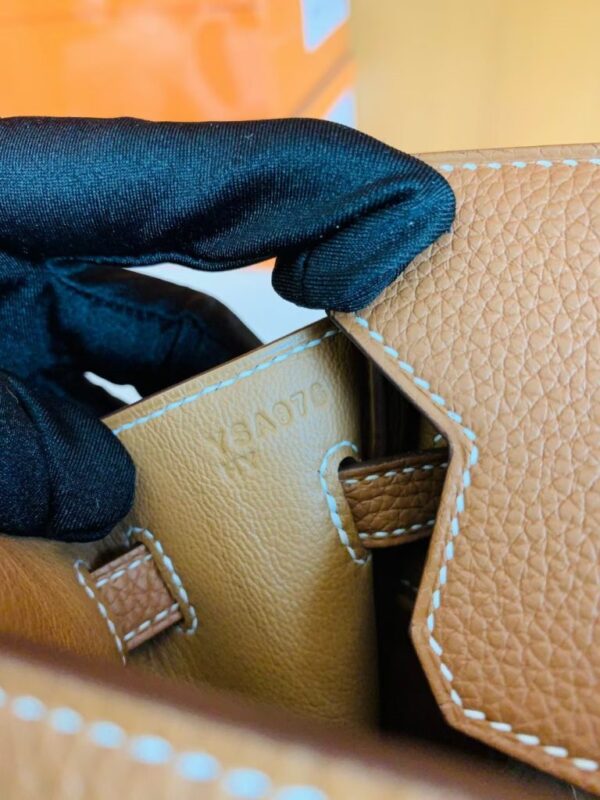 Hermès Birkin Togo CK37 Golden Brown Silver Hardware 25cm Full Handmade