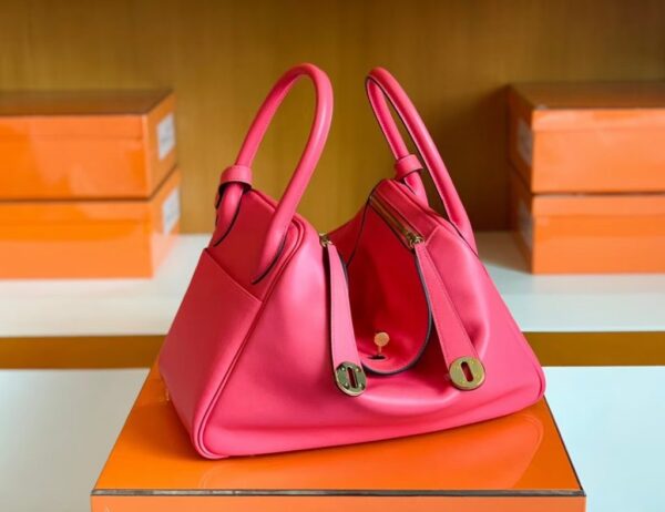 mmexport1696606359345-1024x789-1 Hermès Lindy Swift 8W lipstick pink Gold Hardware 30cm Full Handmade