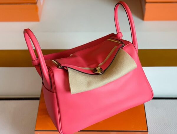 mmexport1696606364145-1024x777-1 Hermès Lindy Swift 8W lipstick pink Gold Hardware 30cm Full Handmade