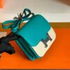 Hermès Constance Swift 7F blue-green turquoise Silver Hardware 18cm Full Handmade