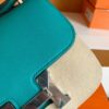 Hermès Constance Swift 7F blue-green turquoise Silver Hardware 18cm Full Handmade