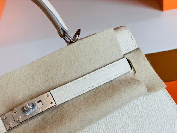 mmexport1697469804864-1024x768-2 Hermès Kelly Epsom Ice White Gold Hardware 25cm Full Handmade