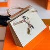Hermès Kelly Epsom Creamy White Silver Hardware 25cm Full Handmade