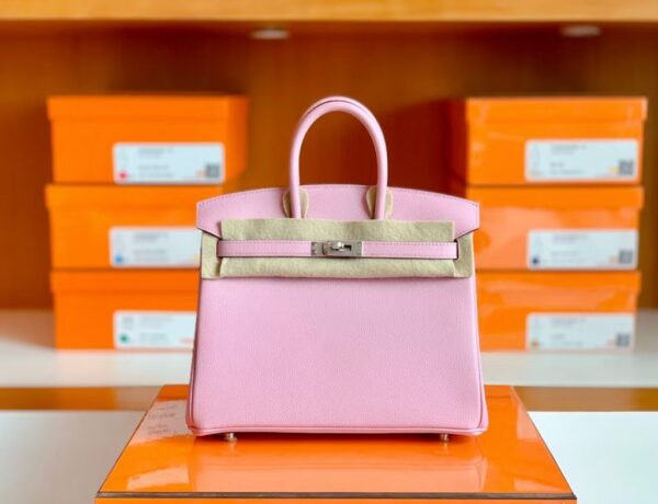mmexport1697469840236-1024x785-2 Hermès Birkin Epsom Sakura Pink Silver Hardware 25cm Full Handmade