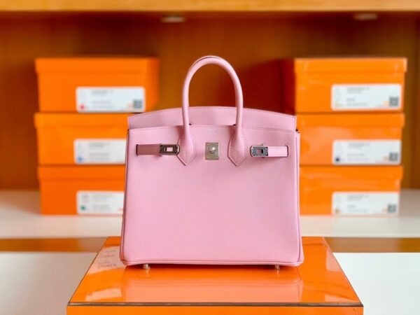mmexport1697469847996-1024x768-2 Hermès Birkin Epsom Sakura Pink Silver Hardware 25cm Full Handmade