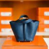 Hermès Picotin TC Gem Blue Gold Hardware 18cm Full Handmade