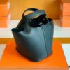 Hermès Picotin Togo CK89 Black Silver Hardware 18cm Full Handmade