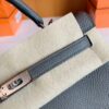 Hermès Kelly Togo 8F tinware grey Silver Hardware 25cm Full Handmade