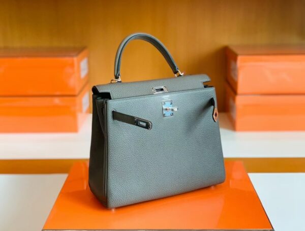 mmexport1699008556655-1-1024x777-1 Hermès Kelly Togo 8F tinware grey Silver Hardware 25cm Full Handmade