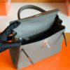 Hermès Kelly Togo 8F tinware grey Silver Hardware 25cm Full Handmade