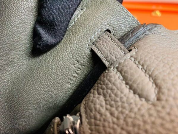 mmexport1699008563951-1024x768-1 Hermès Kelly Togo 8F tinware grey Silver Hardware 25cm Full Handmade