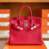 mmexport1699008748022-1024x789-1 Hermès Birkin Togo S3 Bright Red Silver Hardware 30cm Full Handmade