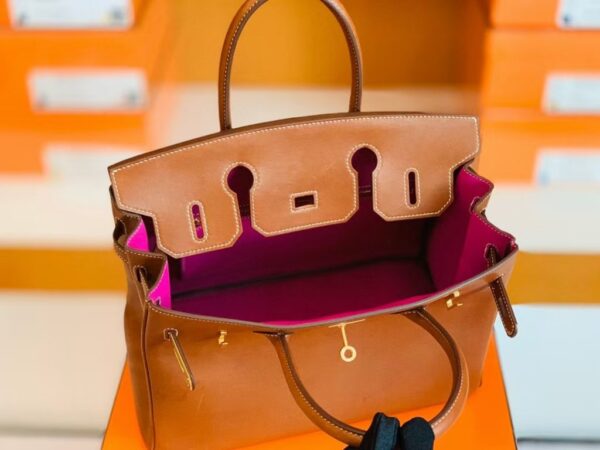 mmexport1699008802843-1024x768-1 Hermès Birkin Barenia CK37 Golden Brown & L3 Rose Purple Gold Hardware 30cm Full Handmade