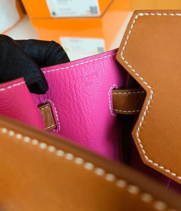 mmexport1699008812544-879x1024-1 Hermès Birkin Barenia CK37 Golden Brown & L3 Rose Purple Gold Hardware 30cm Full Handmade