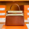 Hermès Kelly Barenia Reddish brown Gold Hardware 28cm Full Handmade