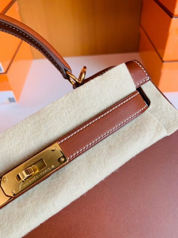mmexport1699008853548-768x1024-1 Hermès Kelly Barenia Reddish brown Gold Hardware 28cm Full Handmade