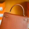 Hermès Kelly Barenia Reddish brown Gold Hardware 28cm Full Handmade