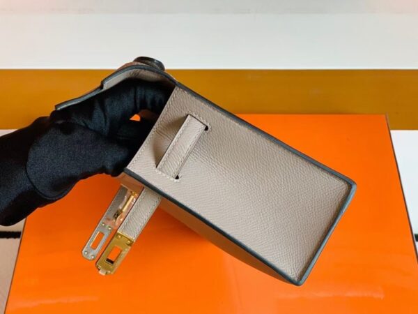 mmexport1699694725753-1024x768-1 Hermès Mini kelly Pochette Epsom Light Grey Gold Hardware 22cm Full Handmade